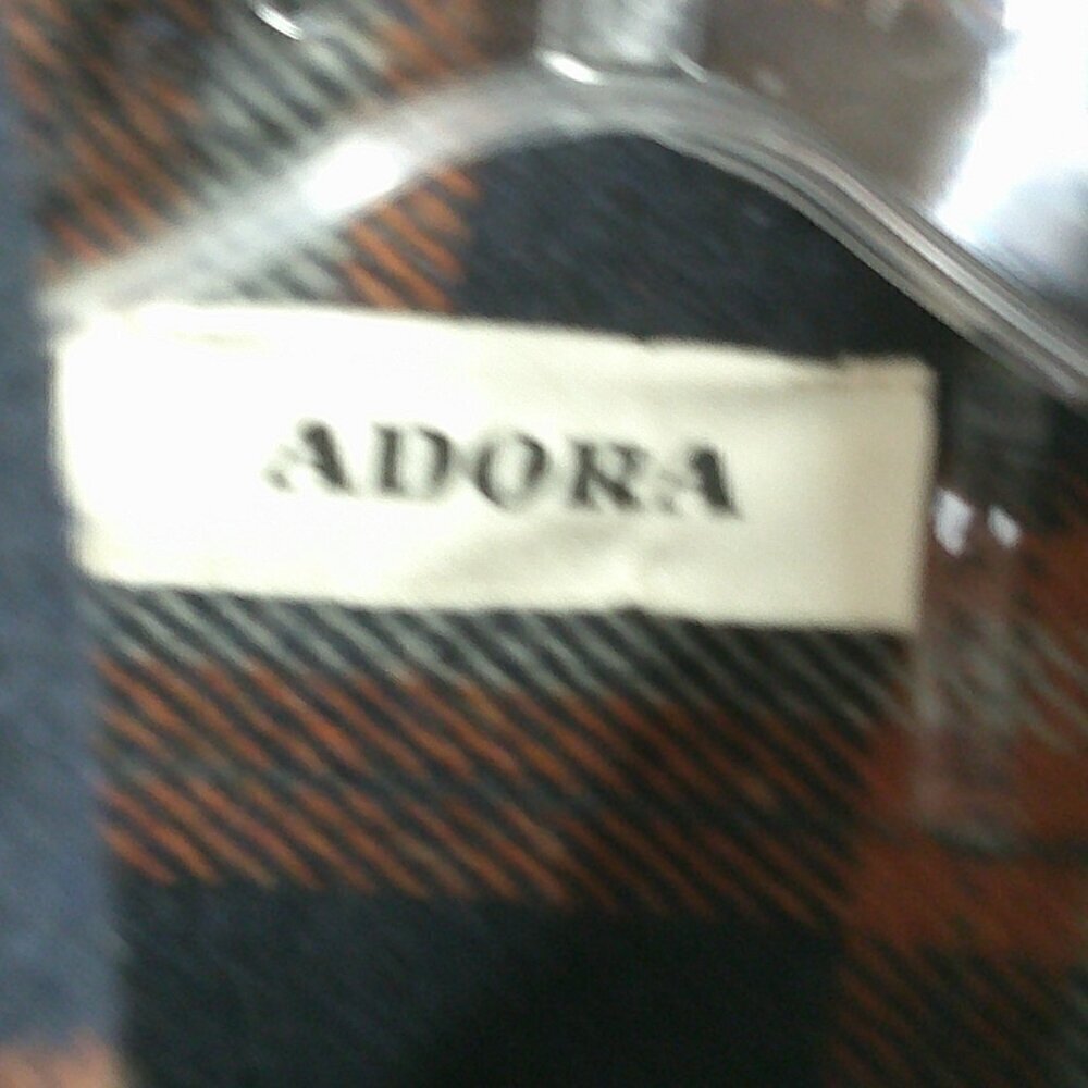 Adora - Navy/Rust Button Down Plaid Shacket - Size Large - Picture 4 of 6